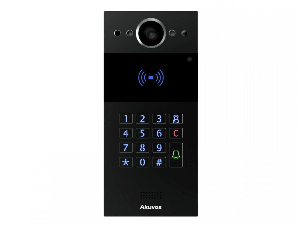 Akuvox R20K video intercom opbouw variant zwart productfoto SIP intercom kaartlezer