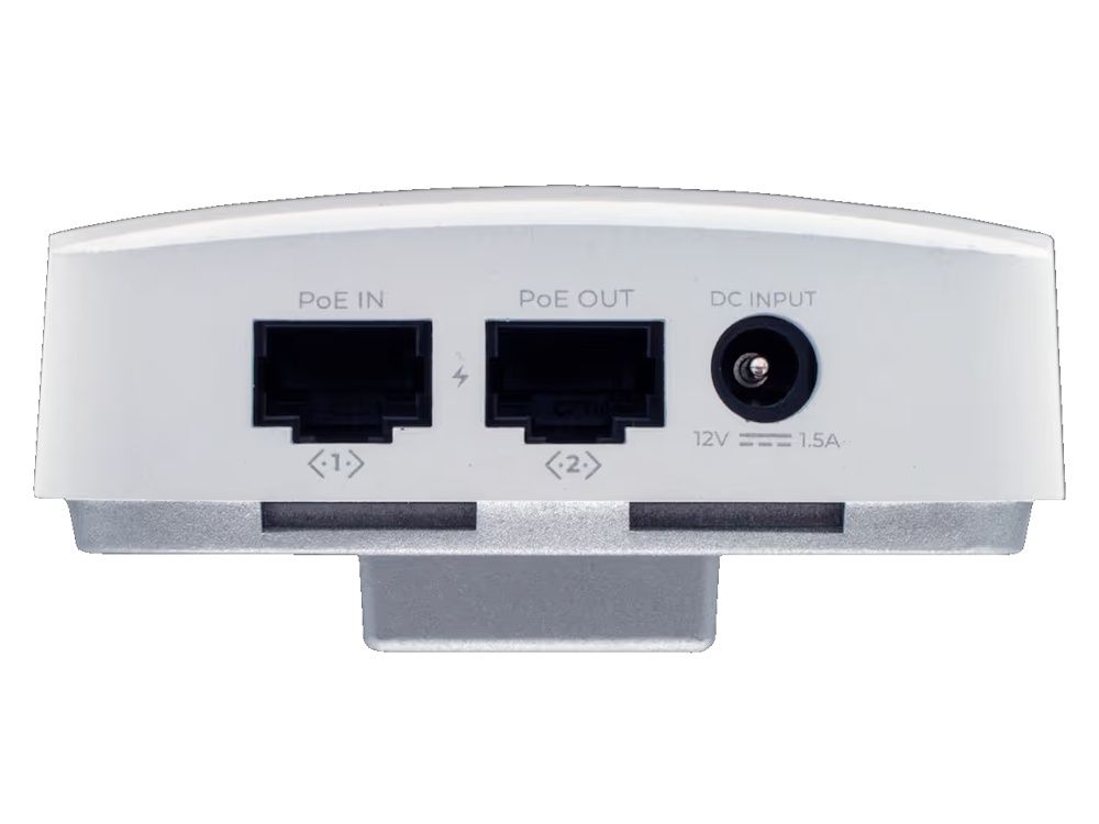 Onderkant van het Alta Labs AP6W WiFi 6 Indoor 2x2 wall access point met een PoE input en output