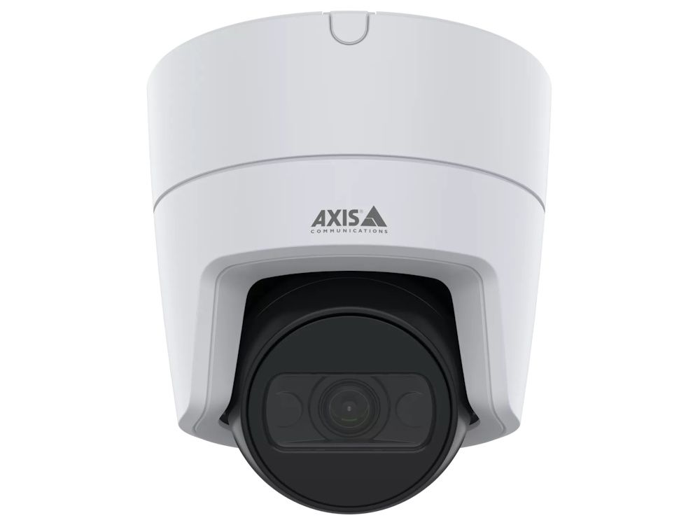 Voorkant van de Axis M3125-LVE White 2MP Turret Camera met vaste 2.9mm lens