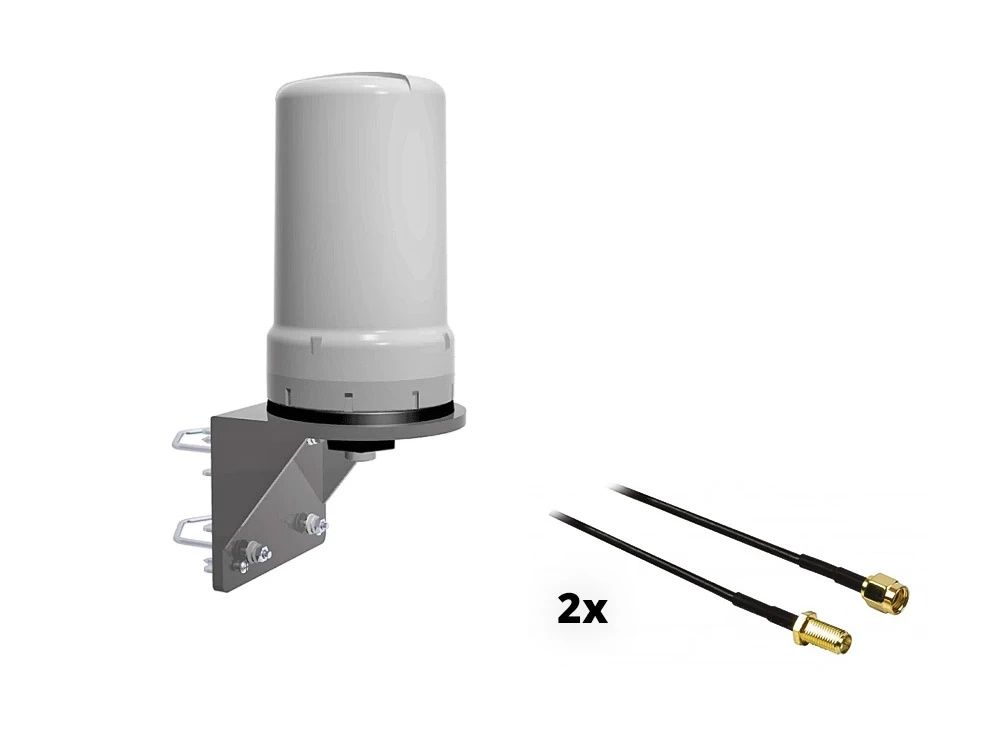 CELL 6138 4G/5G antenne met 2x SMA-verlengkabel 2 meter