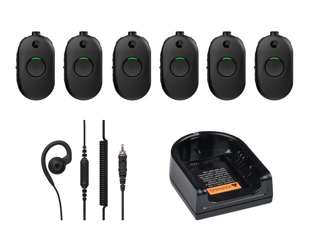 Motorola clp446e 6-pack met oortje met lader