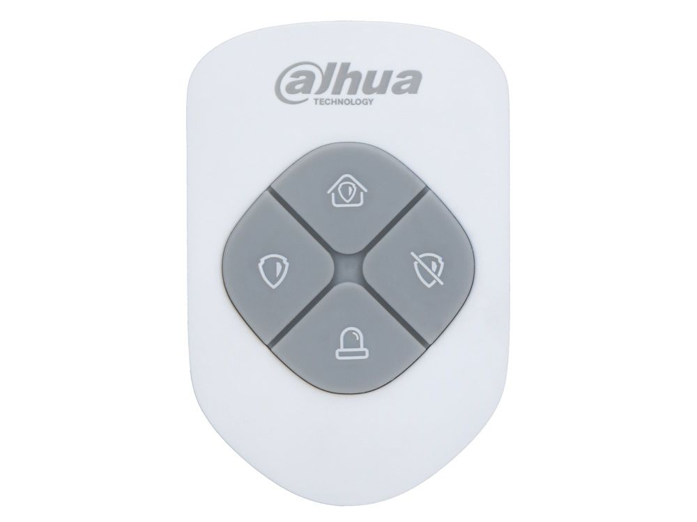 Voorkant van de Dahua ARA24-W2(868) Wireless Keyfob met vier knoppen voor een SOS alarm