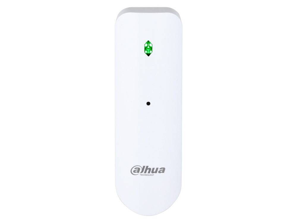 Voorkant van de Dahua ARD512-W2(868) draadloze glasbreukdetector met groen indicatielampje
