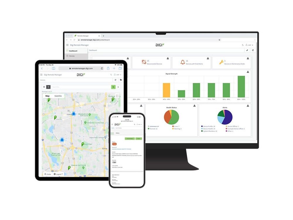 Te beheren via Digi Remote Manager