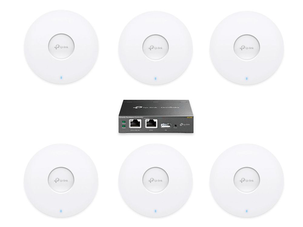 TP-Link Omada SDN EAP683 UR 6-pack access points met OC200 hardware controller