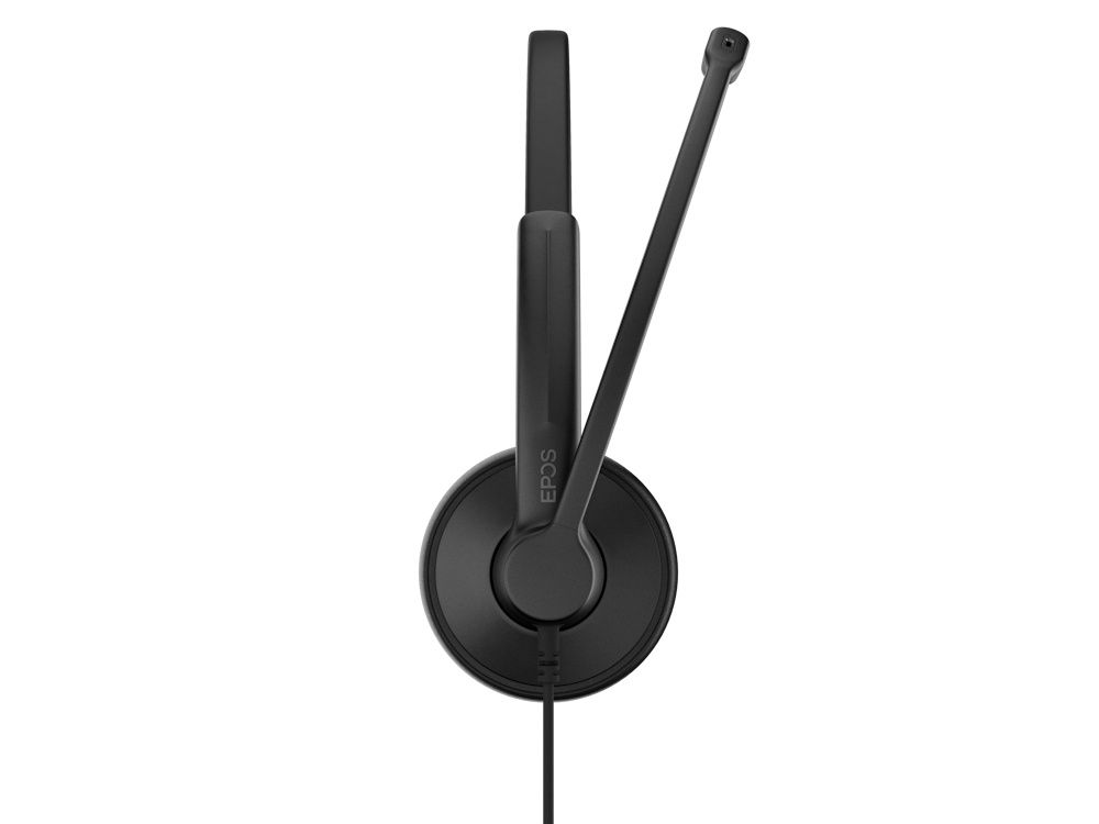 Zijkant van de EPOS IMPACT 100 MS Mono USB-C+A Teams headset met microfoonarm omhoog