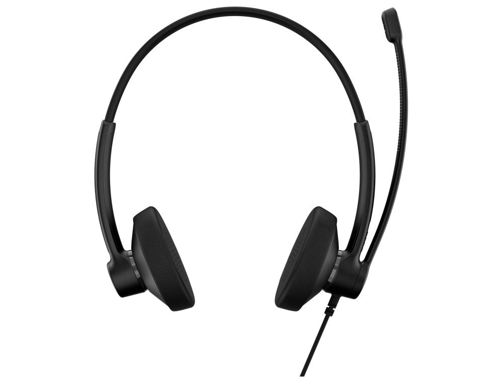 Voorkant van de EPOS IMPACT 100 MS Stereo USB-C+A Teams headset met microfoon omhoog
