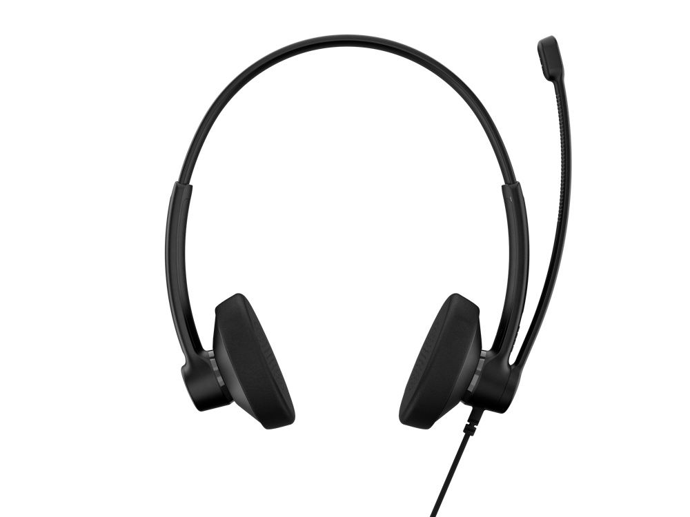 Voorkant van de EPOS IMPACT 100 UC Stereo USB-C+A headset met microfoon omhoog