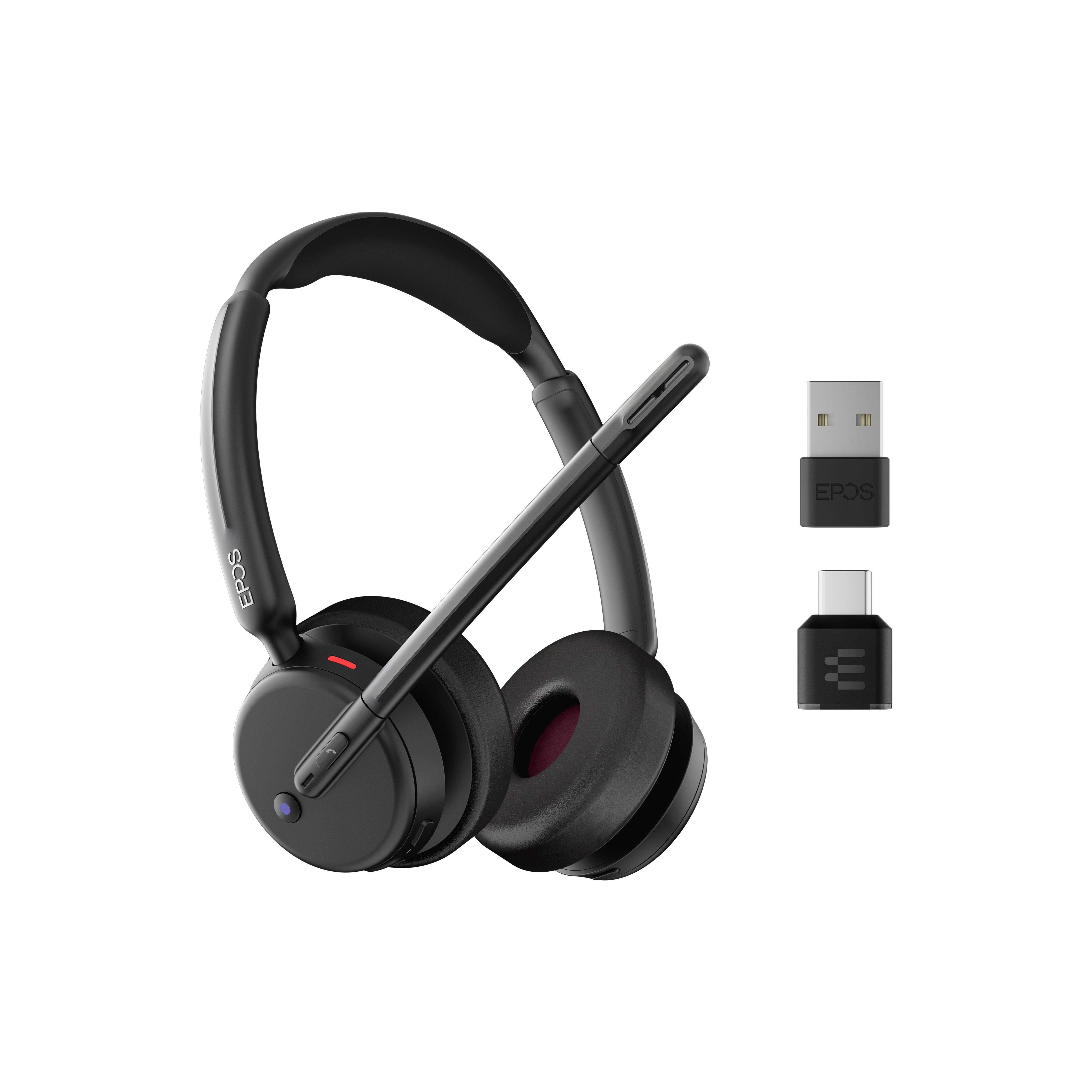 EPOS IMPACT 500 MS UC ANC WL USB-C+A draadloze Bluetooth headset met dongle