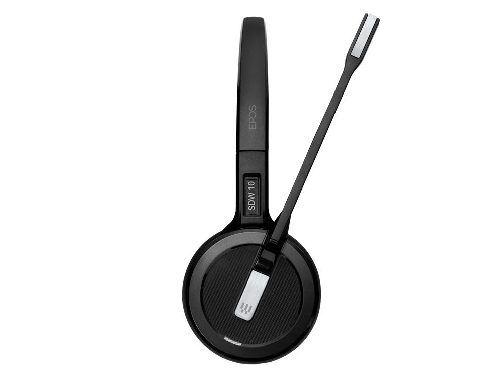 De EPOS IMPACT 5000 Go MS Mono 3-in-1 flexibele DECT headset van de zijkant