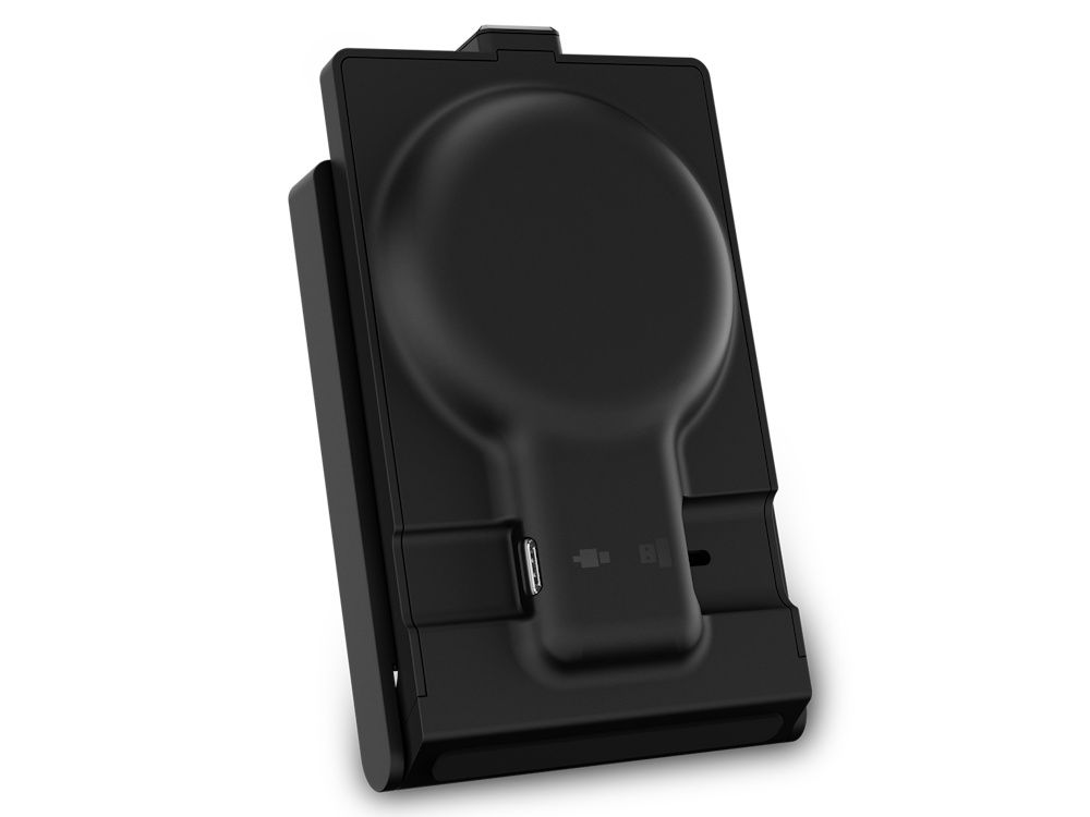 Het ingeklapte laadstation van de EPOS IMPACT 5000 Go MS Mono 3-in-1 flexibele DECT headset