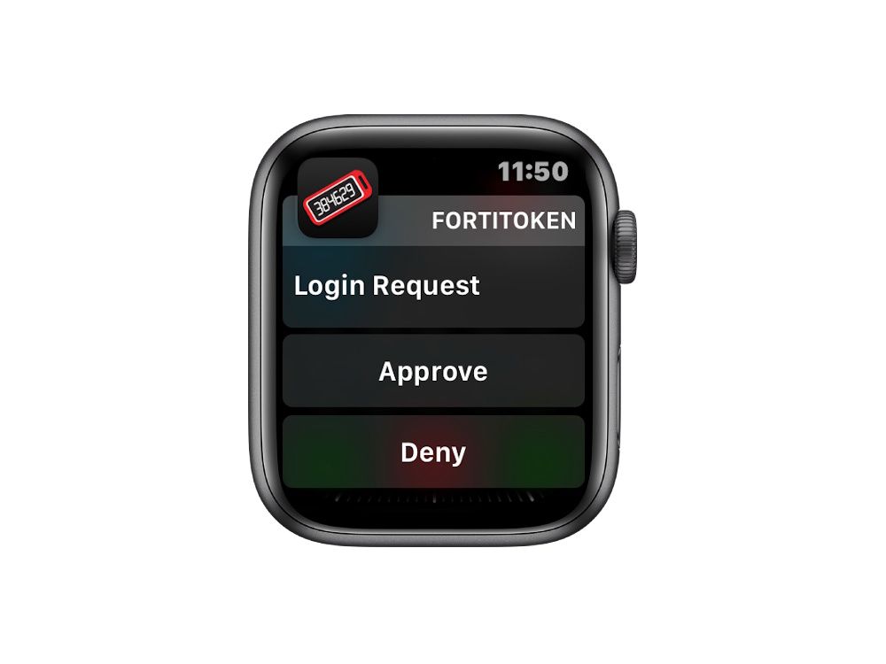 Fortinet FortiToken Mobile op een Apple watch