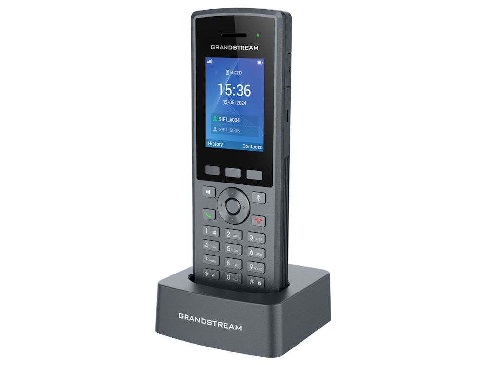 De Grandstream DP735 DECT Handset schuin van rechtsvoor