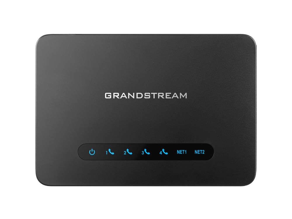 Bovenkant van de Grandstream Handytone HT814 V2 VoIP Converter voor 4 telefoons