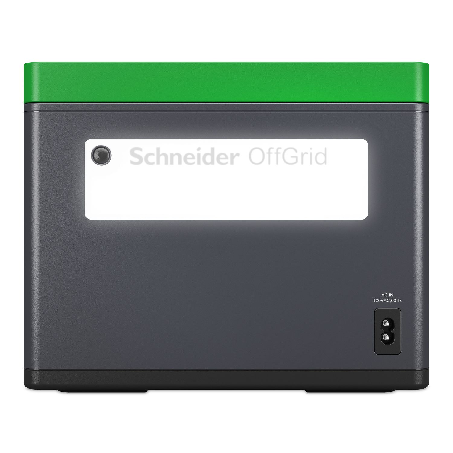 Achterkant van het APC PPS730-GR draagbare oplaadstation met de stoominput