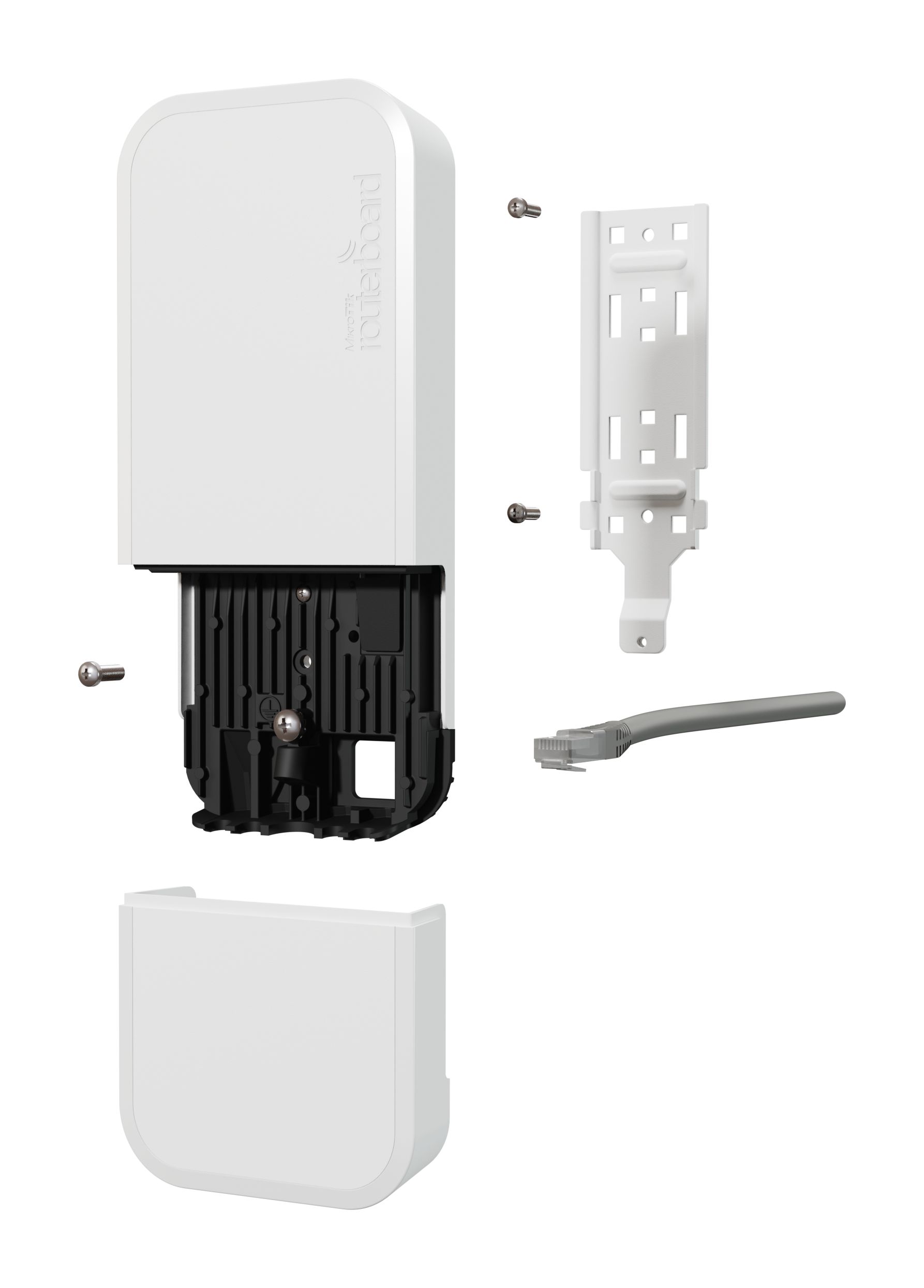 Onderdelen van het MikroTik wAP AX WiFi 6 outdoor access point