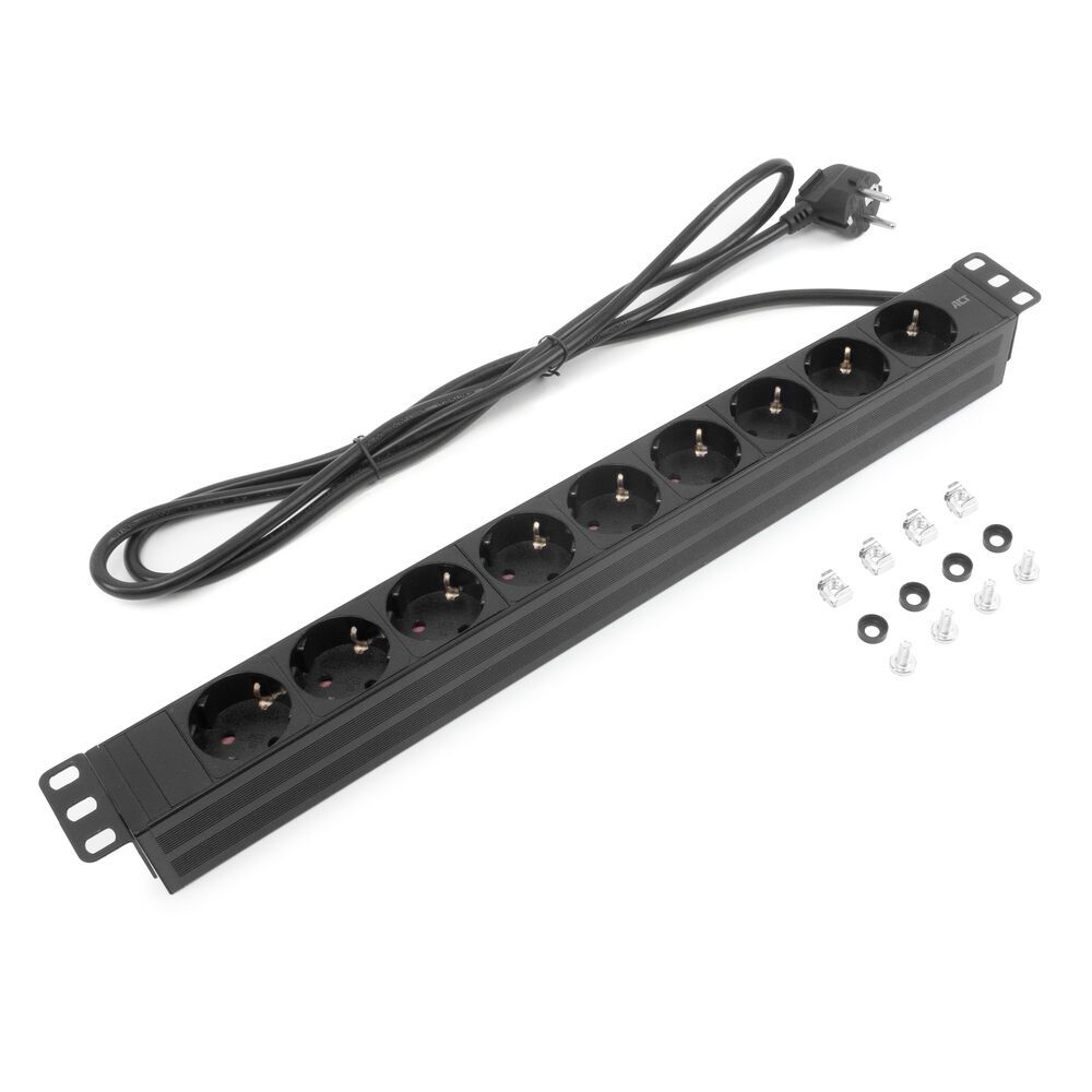 De ACT PD3002 19" Stekkerdoos PDU met montagemateriaal