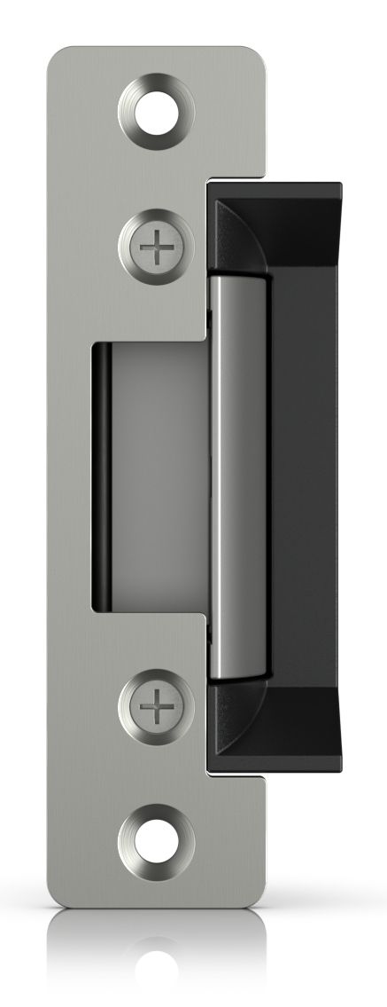Voorkant van de Ubiquiti UniFi Access Electric Lock met korte frontplaat