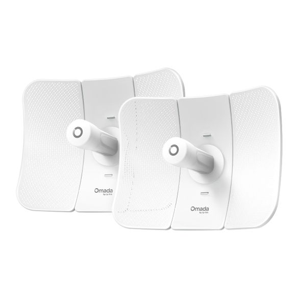 De twee access points uit de Omada by TP-Link Beam Bridge 5 UR KIT 5 GHz WiFi 5 Point-to-Point bundel 23dBi