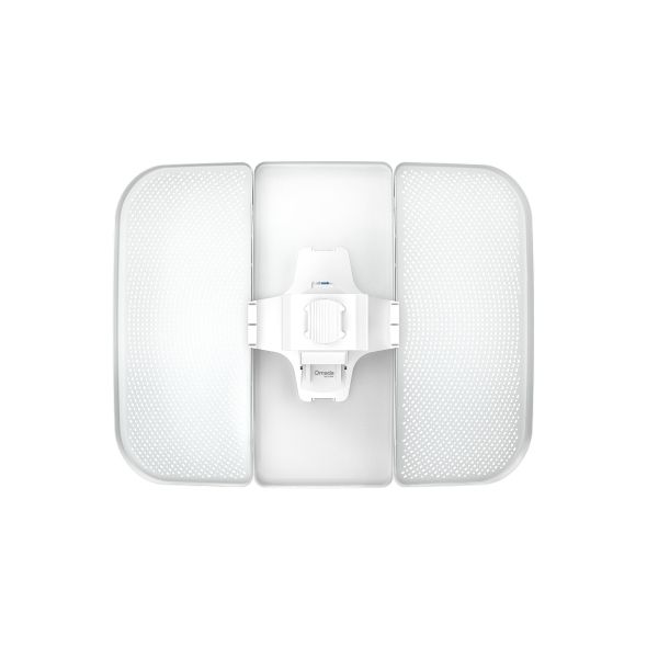 Achterkant van een access point uit de Omada by TP-Link Beam Bridge 5 UR KIT 5 GHz WiFi 5 Point-to-Point bundel 23dBi