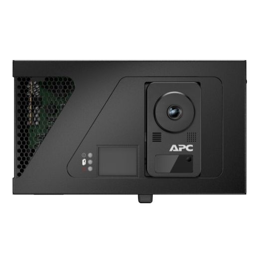 Voorkant van de APC NetBotz Room Monitor 756 met PoE-injector