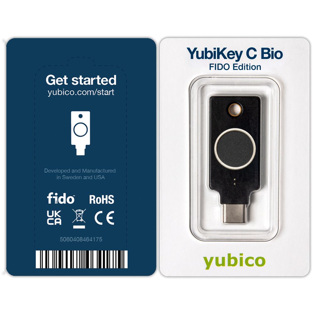 Yubico YubiKey Bio USB-C security key in de verpakking