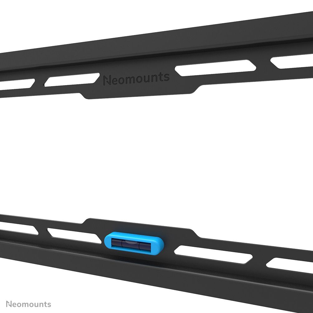 Boven en onderkant van de Neomounts WL30-550BL14 muurbeugel voor displays van 32'' tot 75''