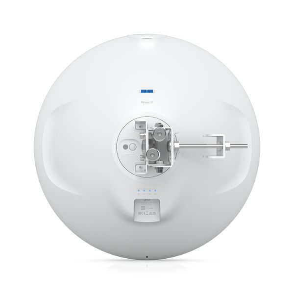 Achterkant van het Ubiquiti UISP Wave Long-Range PtMP 60 GHz access point met het klepje open