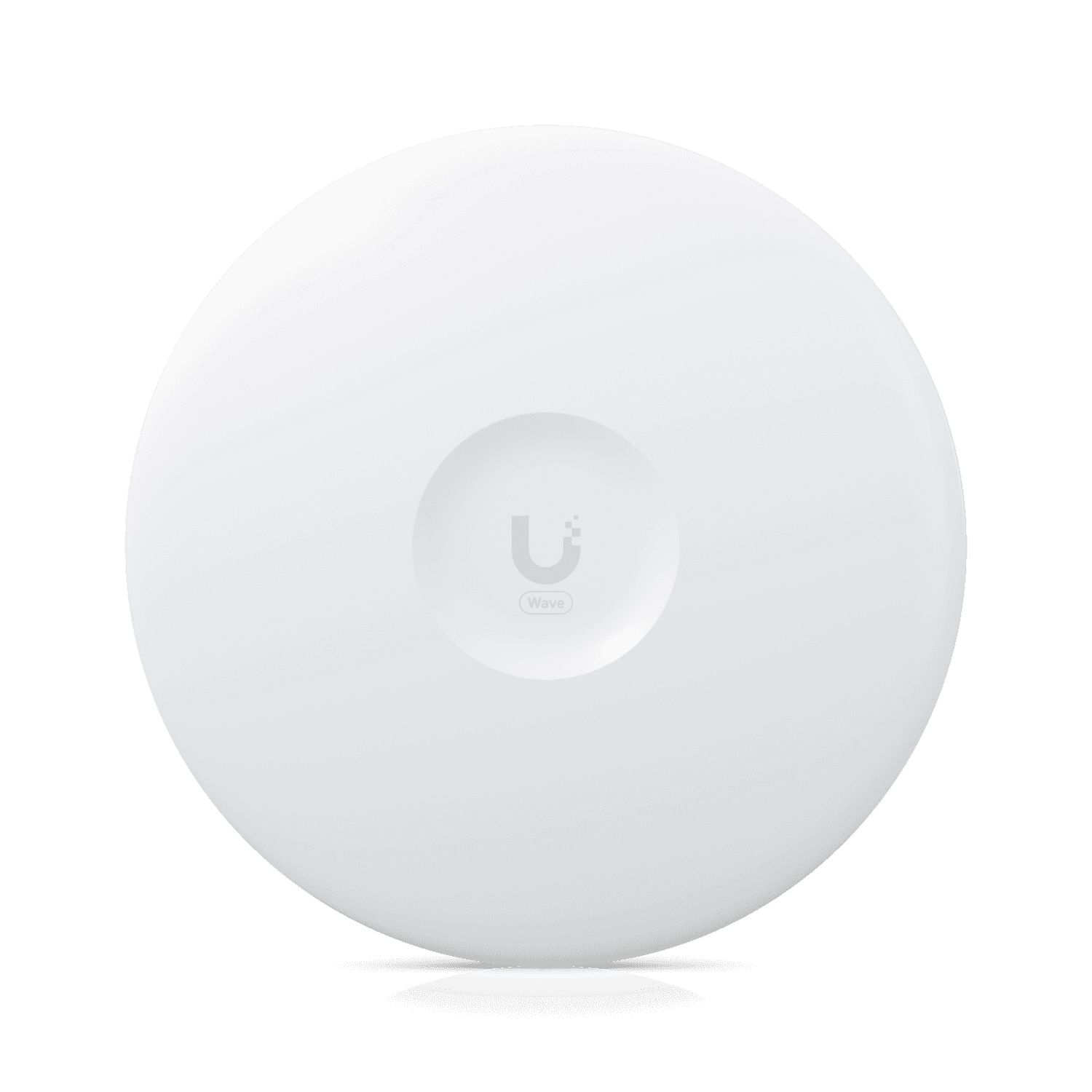 Voorkant van het Ubiquiti UISP Wave Pro 60 GHz Point-to-Multipoint access point met Ubiquiti Wave logo