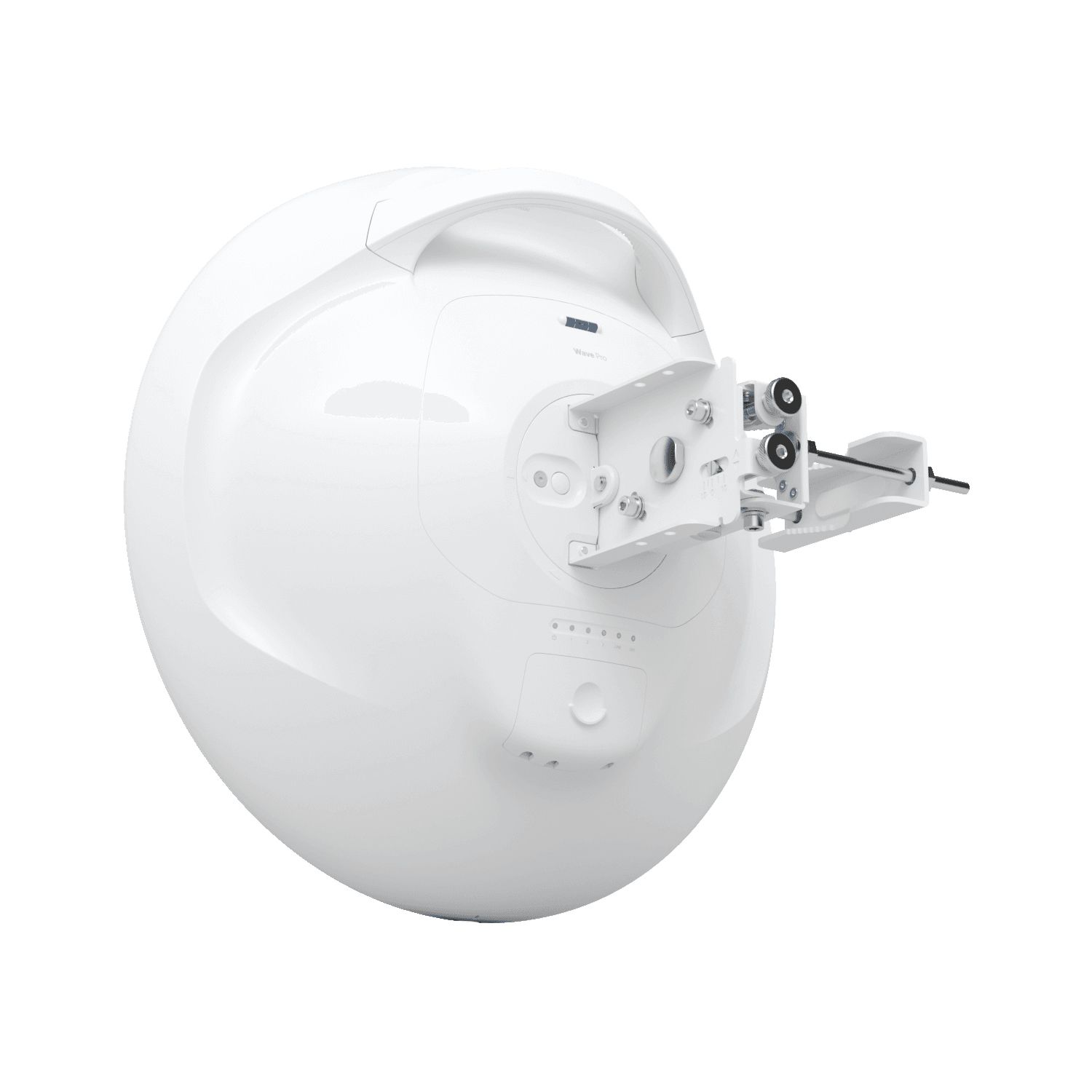 Achterkant van het Ubiquiti UISP Wave Pro 60 GHz Point-to-Multipoint access point van linksonder