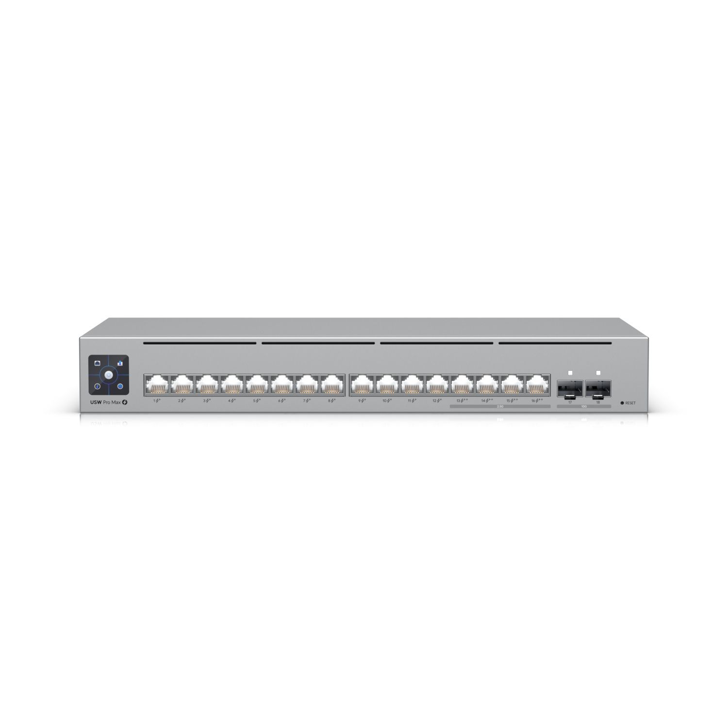 Ubiquiti UniFi USW-Pro-Max-16-PoE 16-poorts L3 managed PoE++ (180W) switch met Etherlighting poorten