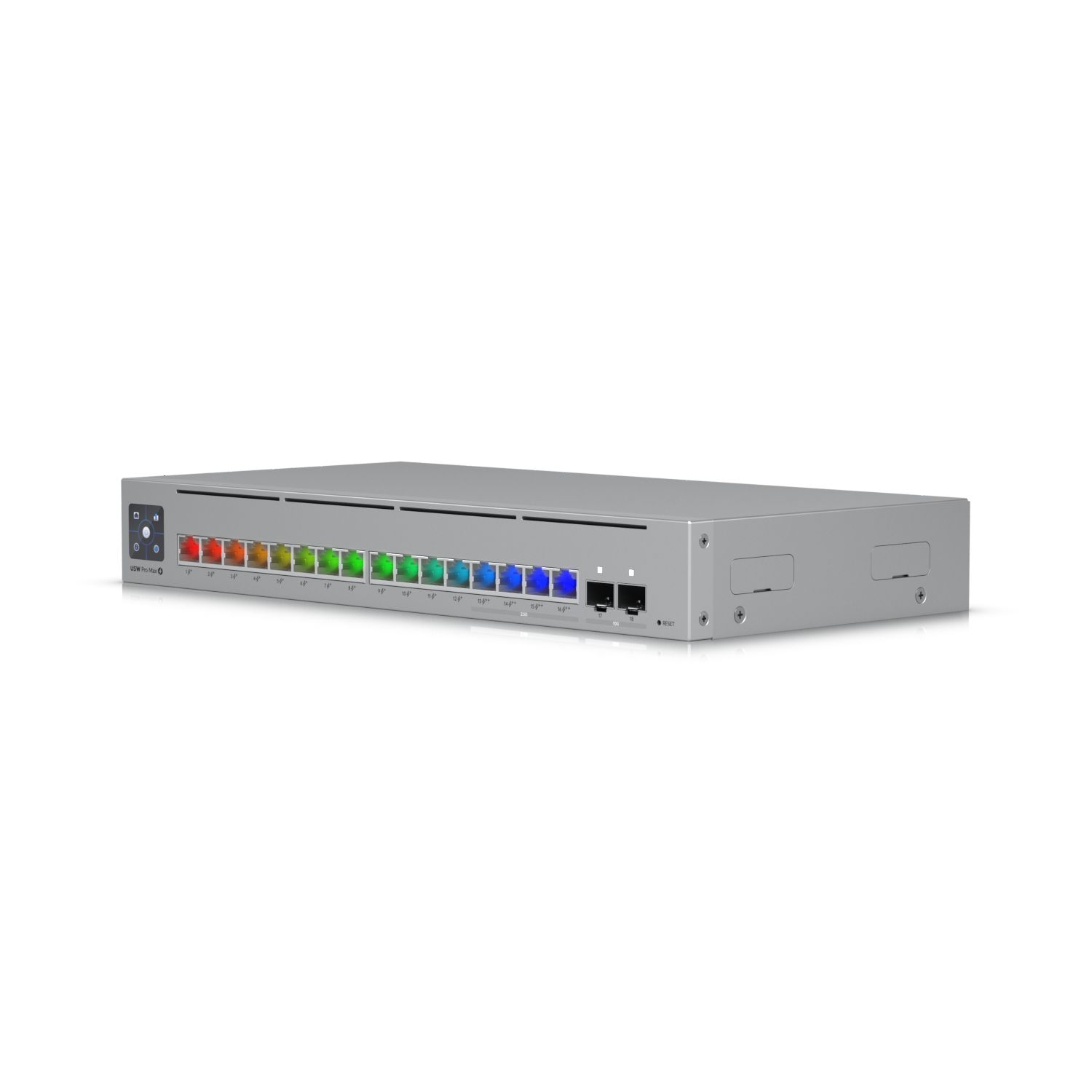 Ubiquiti UniFi USW-Pro-Max-16-PoE 16-poorts L3 managed PoE++ (180W) switch met Etherlighting poorten