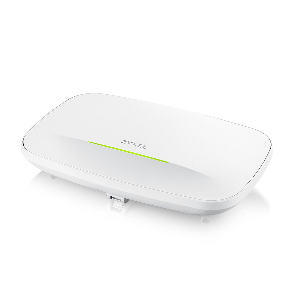 Het Zyxel NebulaFlex Pro WBE630S WiFi 7 indoor access point schuin liggend
