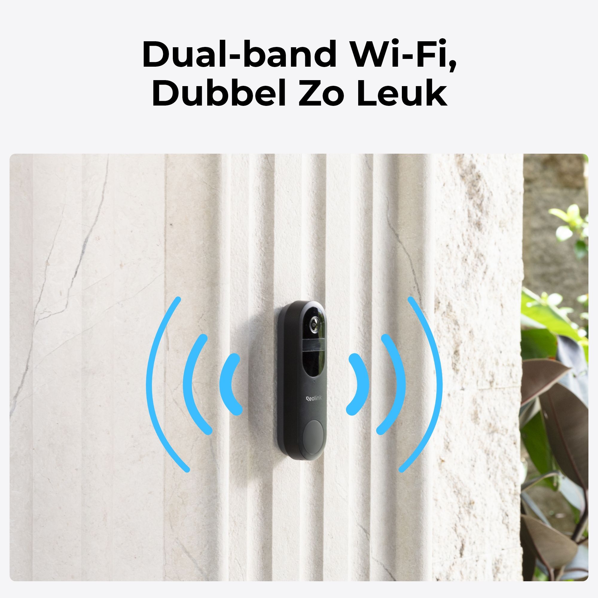 De Reolink D340B 4MP WiFi videodeurbel met accu en slimme detectie ondersteunt dual-band WiFi