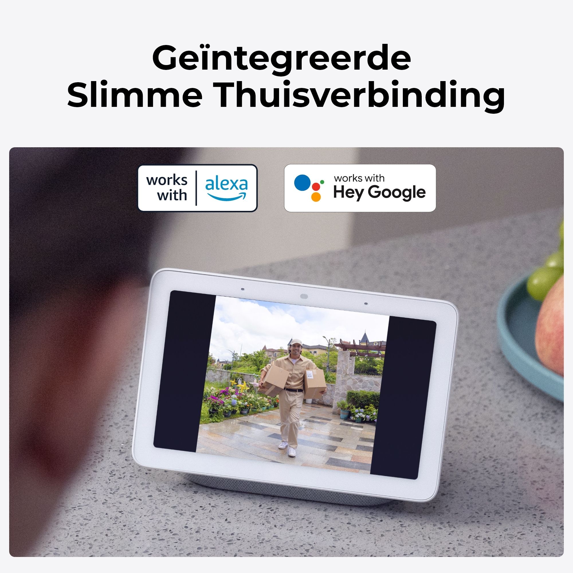 De Reolink D340B 4MP WiFi videodeurbel met accu en slimme detectie werkt met Alexa en Hey Google