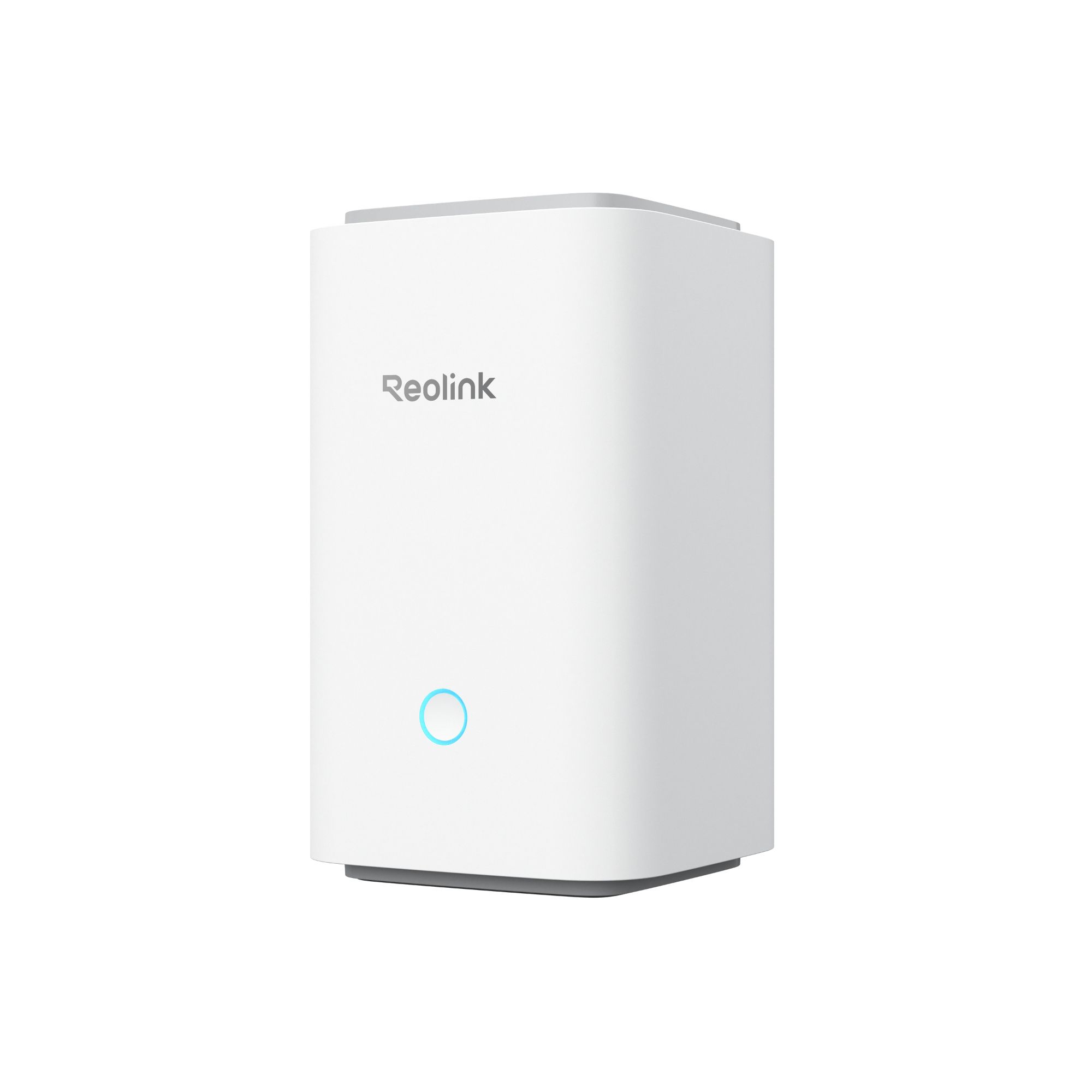 Voorkant en zijkant van de Reolink Home Hub1 met 128GB microSD-kaart