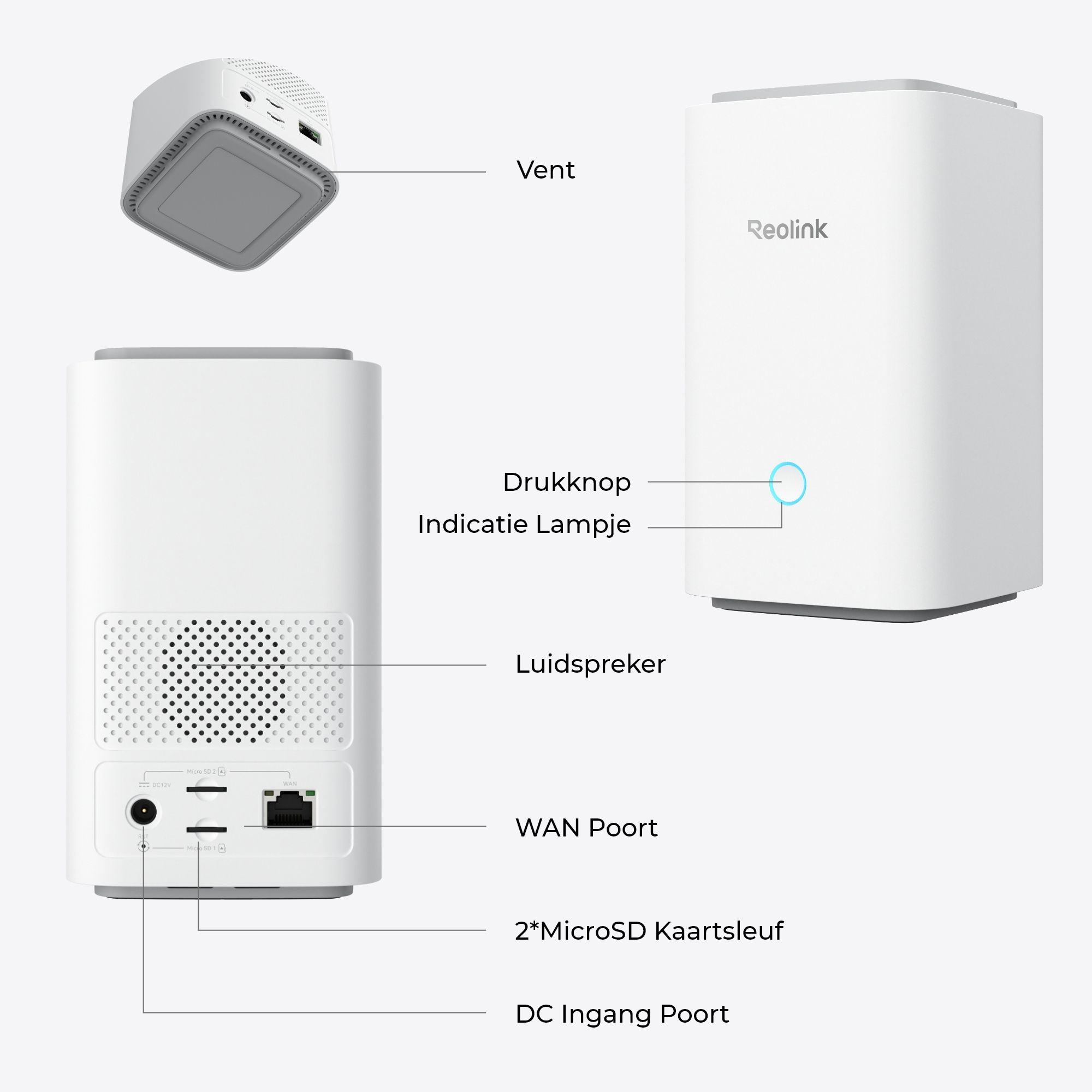 Specificaties van de Reolink Home Hub1 met 128GB microSD-kaart