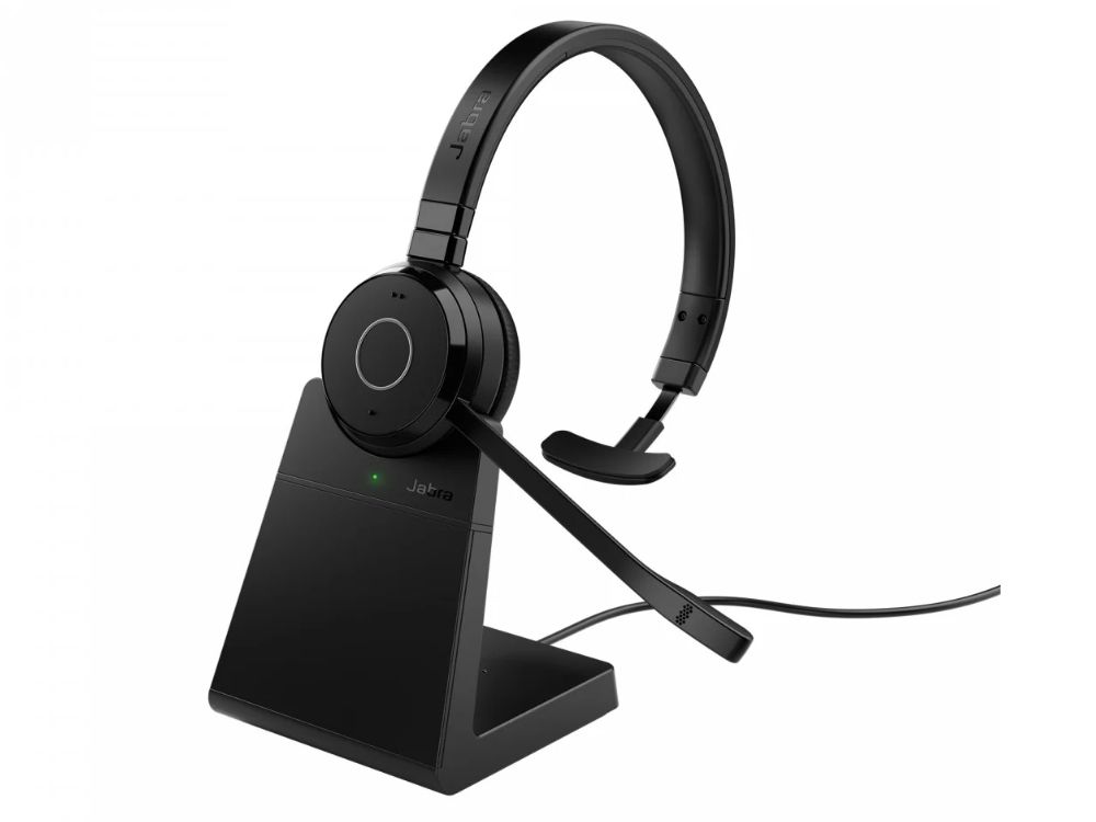 Jabra Evolve 65 TE UC Mono met oplaadstation