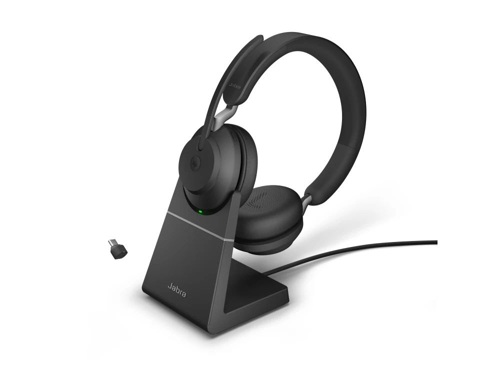 Jabra Evolve2 65 draadloze Bluetooth headset met of zonder laadstation