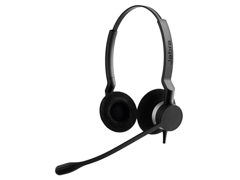 De dubbeloors variant van de Jabra BIZ 2300 headset serie