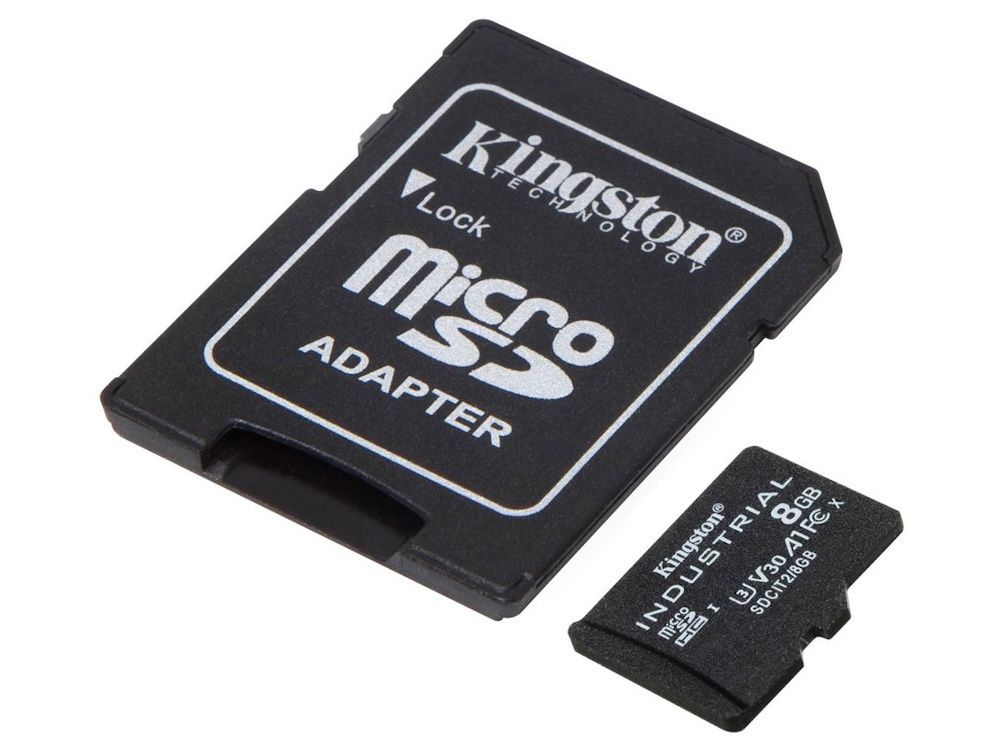 Kingston SDCIT2/8GB industriële 8GB microSD-kaart met SD adapter