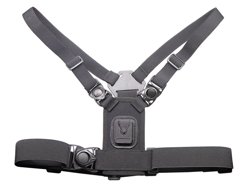 Het Motorola KF-HARN4 Klick Fast 4-Point Chest Harness dat een aanpasbaar harnas is voor de Motorola VT100 of VB400 bodycams