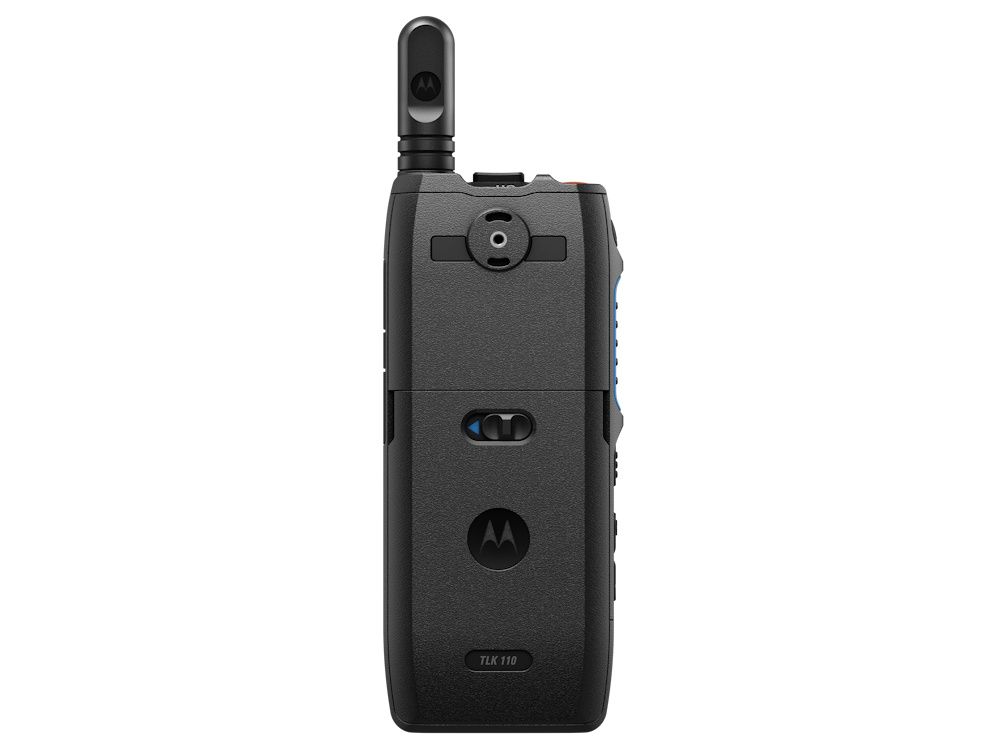 Achterkant van de Motorola TLK110 Wave PTX 4G LTE portofoon