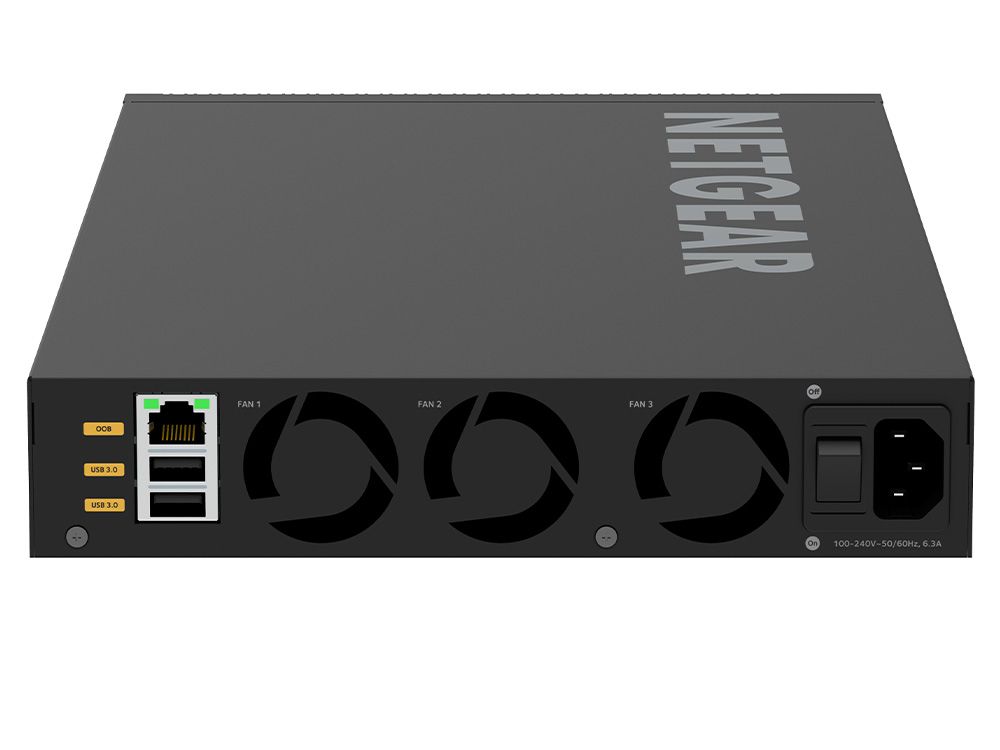 Netgear M4350-12X12F achterkant actieve koeling