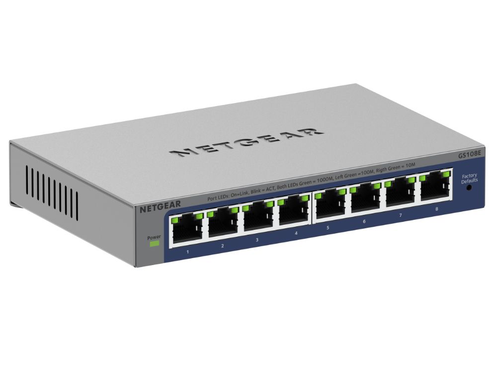 Netgear ProSafe GS108E 8-poorts gigabit switch