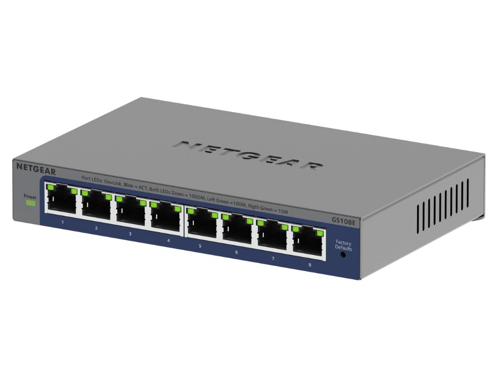 Netgear ProSafe GS108E 8-poorts gigabit switch