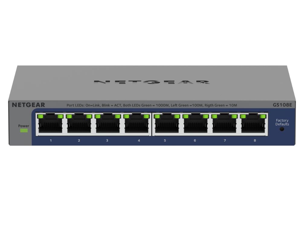 Netgear ProSafe GS108E 8-poorts gigabit switch