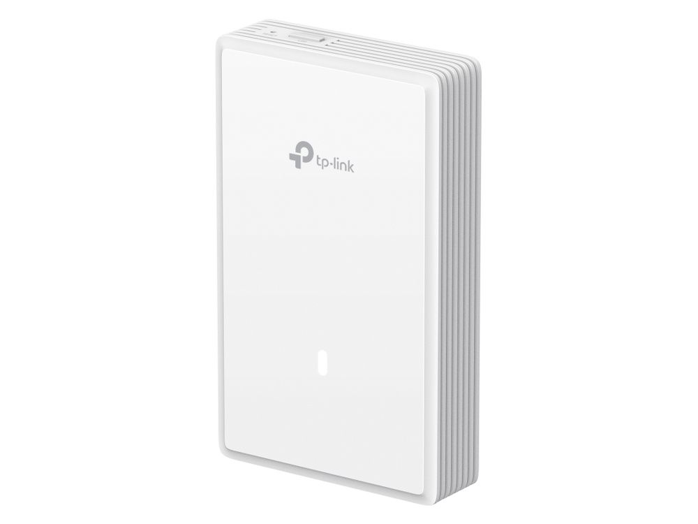 Zijkant en voorkant van het Omada by TP-Link EAP725-Wall indoor WiFi 7 access point