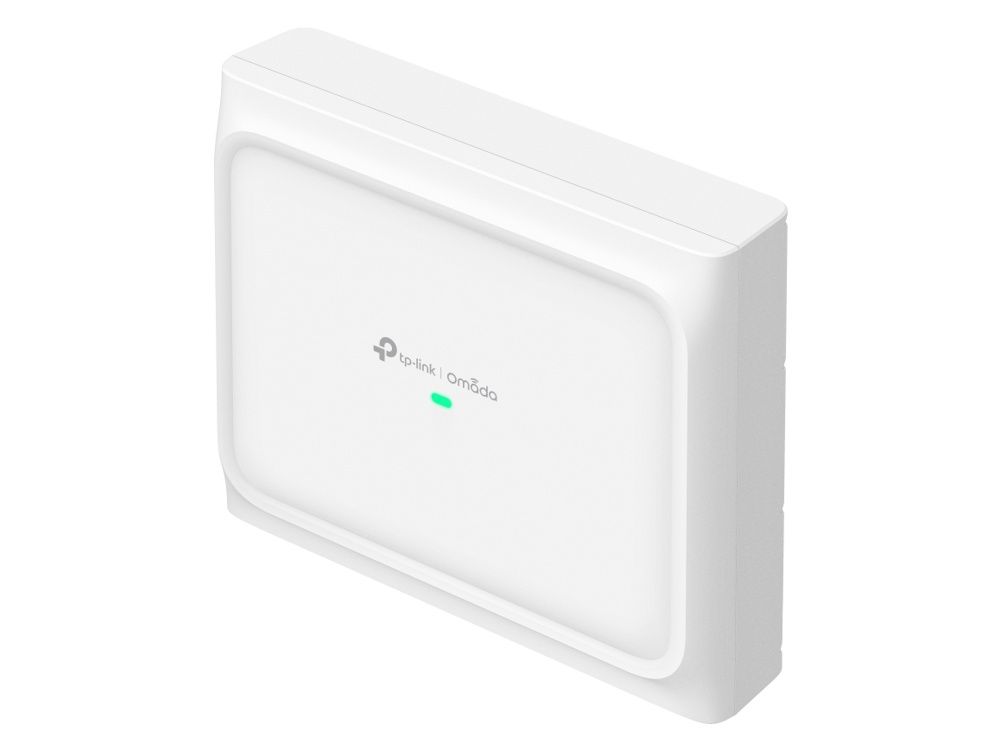 Zijkant en voorkant van het Omada by TP-Link EAP772-Outdoor WiFi 7 access point voor WiFi buiten