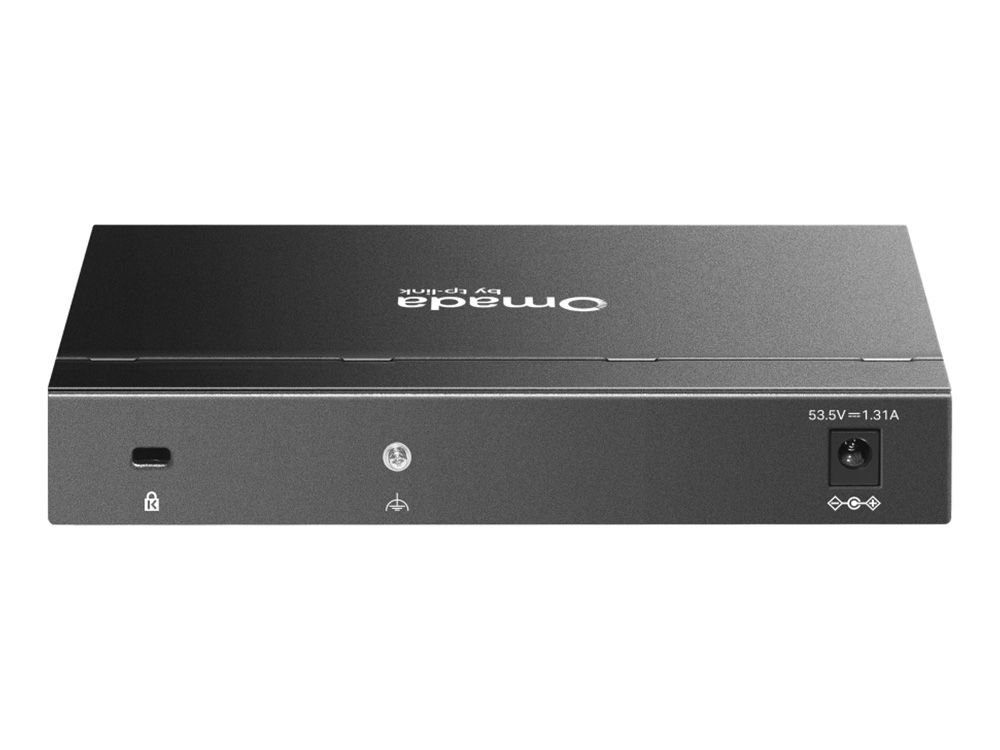 Omada by TP-Link SG2206MP achterkant, voedingsadapter